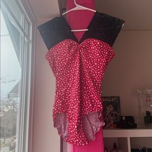 Red Polka Dot LUCKYLEO leotard